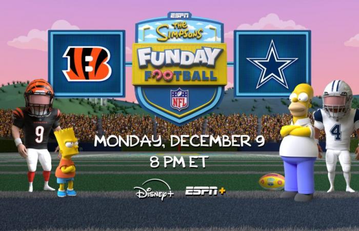 Una partita della NFL in modalità cartone animato “I Simpsons” trasmessa in diretta su Disney+ ed ESPN+