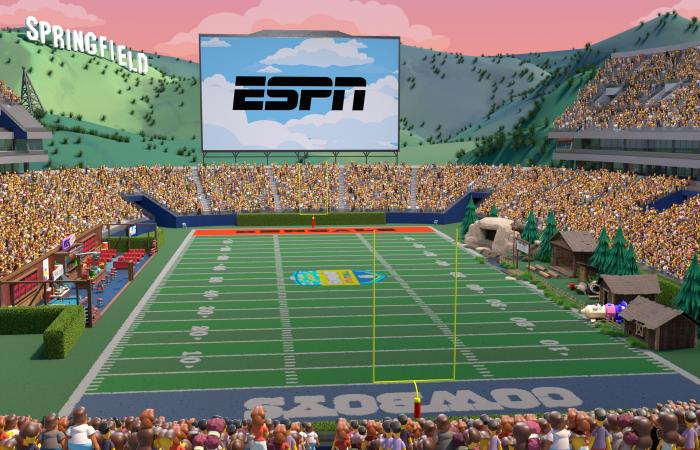 Una partita della NFL in modalità cartone animato “I Simpsons” trasmessa in diretta su Disney+ ed ESPN+