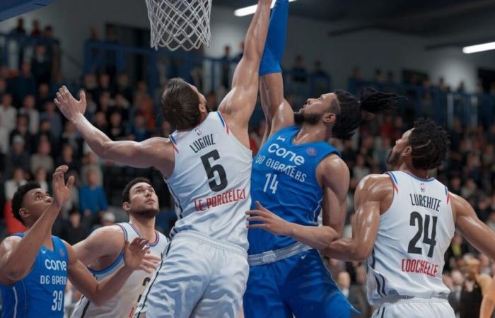 Una partita di basket intensa