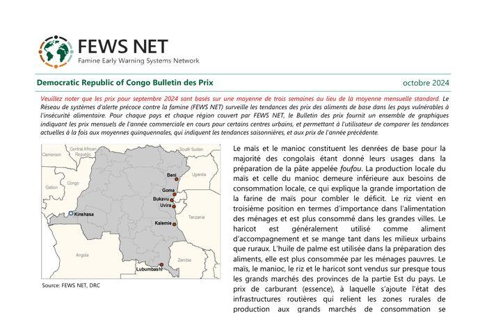 Bollettino prezzi Repubblica Democratica del Congo, ottobre 2024 – Repubblica Democratica del Congo