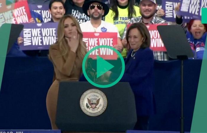 Jennifer Lopez era al fianco di Kamala Harris a Las Vegas