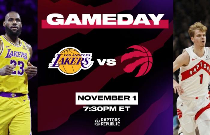 Giornata di gioco: Lakers @ Raptors, 1 novembre