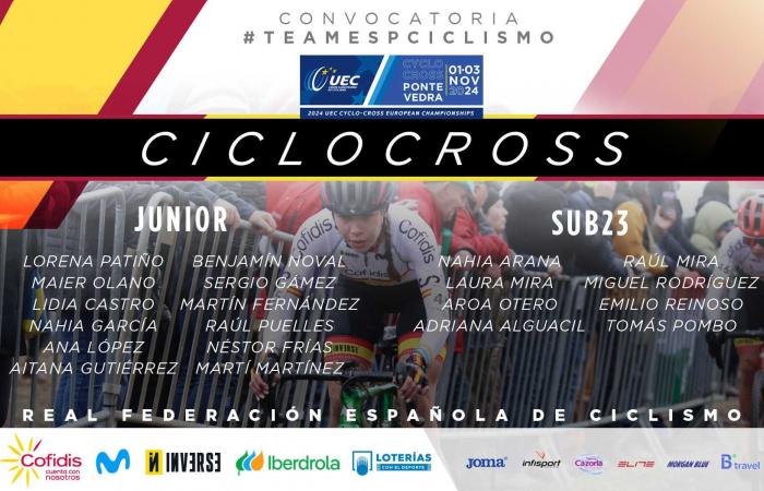 Convocazione della Nazionale Spagnola per il Campionato Europeo di Ciclocross a Pontevedra 2024