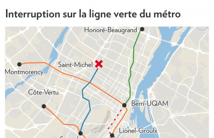 Metropolitana di Montreal | La linea verde si è interrotta a causa di una perdita d’acqua