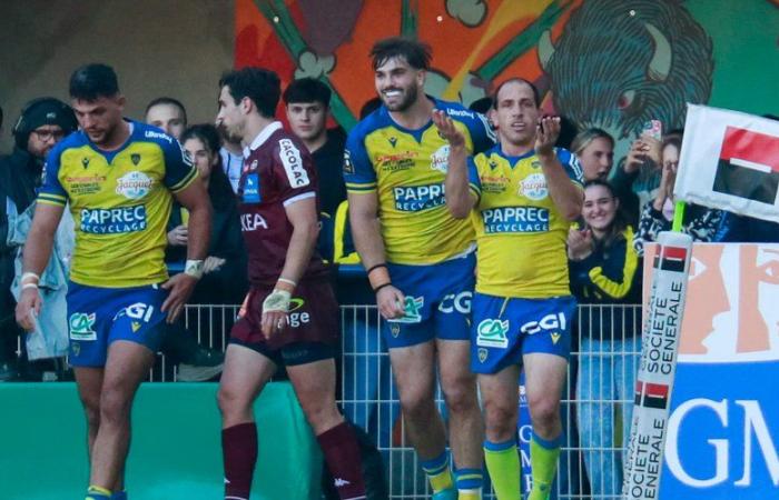 Top 14 – Il Clermont reagisce contro l'Union Bordeaux-Bègles e resta imbattuto in casa