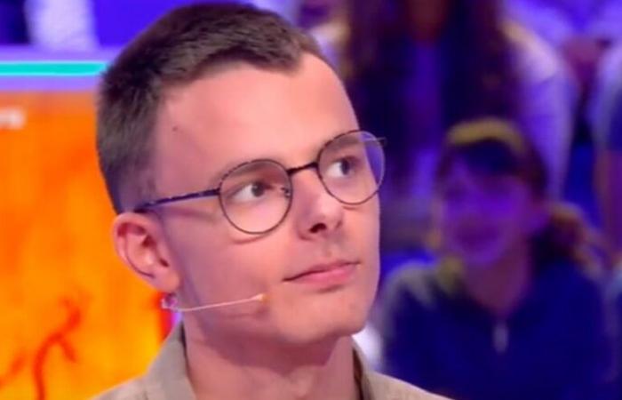 Emilien (Les 12 coups de midi) in difficoltà di fronte ad una domanda, Jean-Luc Reichmann molto sorpreso