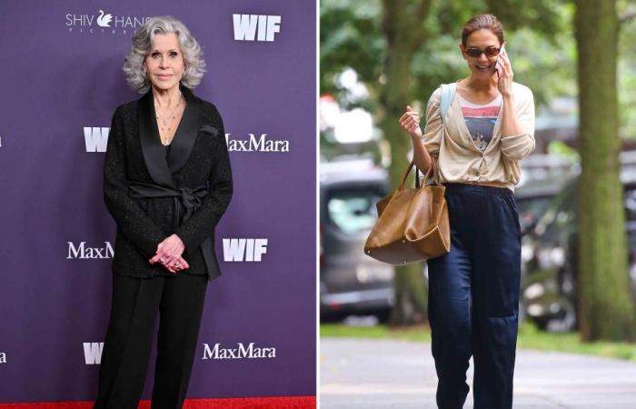 Jane Fonda ha dimostrato che le ballerine di Katie Holmes sono un punto fermo dell'autunno senza età