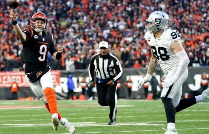 Bengals – Raiders (41-24): Joe Burrow vince finalmente una partita in casa