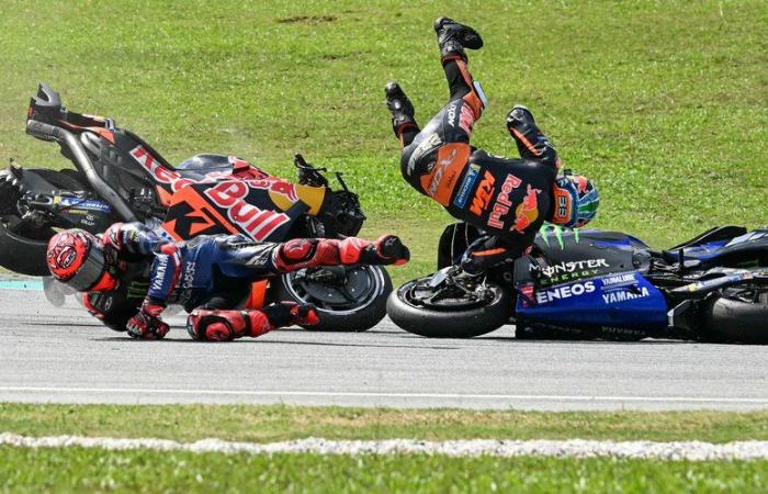 VIDEO. Incidente alla MotoGP della Malesia: Fabio Quartararo a terra fin dal via!