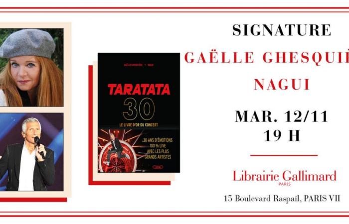 il libro degli ospiti del concerto del 30° anniversario” alla Librairie Gallimard Librairie Gallimard Parigi martedì 12 novembre 2024