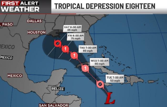 Previsione del primo avviso | Tendenza più calda, molto più umida verso metà settimana