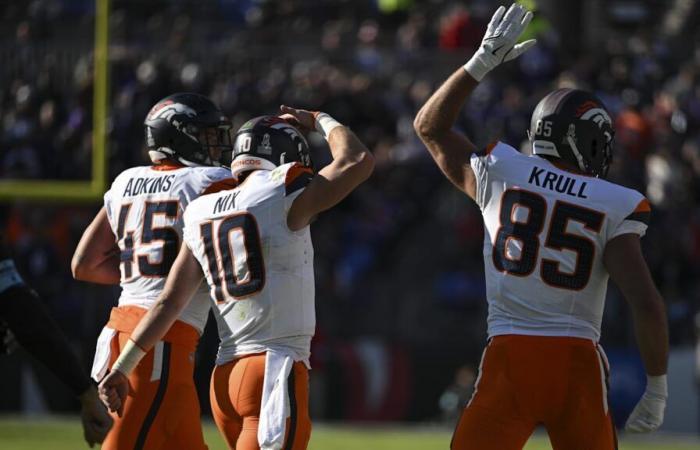 I giocatori dei Denver Broncos passano dalla sconfitta brutale 41-10 ai Ravens Ravens