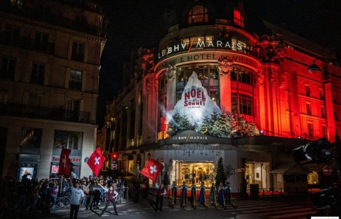 Illuminazioni delle finestre di Natale al BHV: disagi al traffico previsti per l'inaugurazione