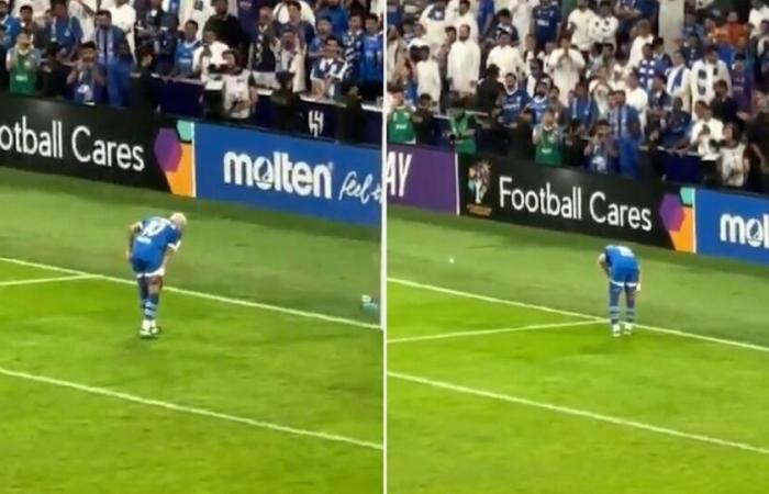 La reazione violenta di Neymar in panchina dopo essersi infortunato nuovamente nella sua seconda partita con l'Al-Hilal