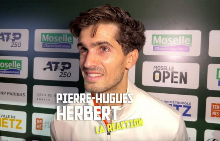 La reazione di Pierre-Hugues Herbert al Moselle Open 2024