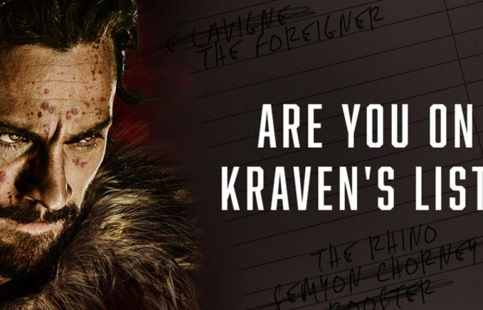 Kraven the Hunter annuncia il concorso a premi Ultimate Movie Hunt