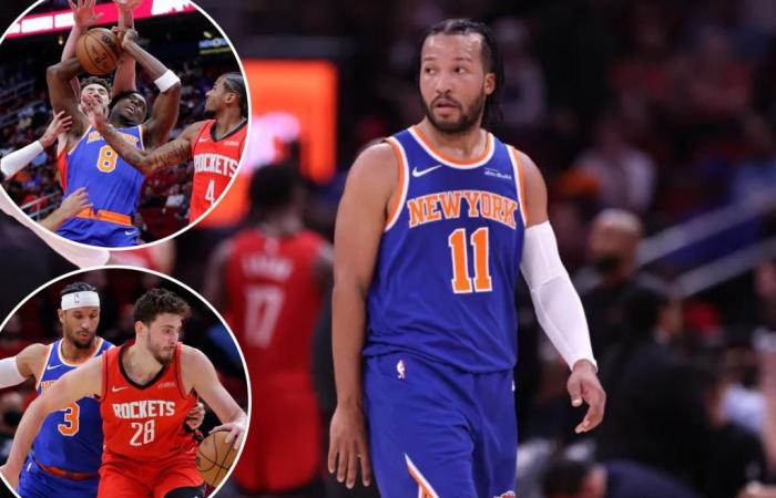 Jalen Brunson vacilla nel finale mentre i Knicks falliscono il primo traguardo ravvicinato perdendo contro i Rockets