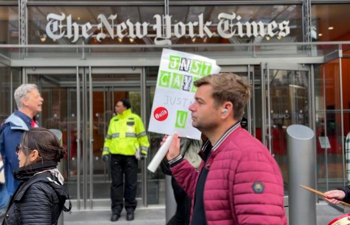 Lo sciopero dei lavoratori tecnologici del New York Times si estende fino al giorno delle elezioni