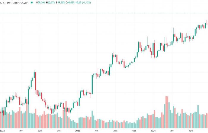 Bitcoin supera i 73.700 dollari, infrangendo il suo record di prezzo di tutti i tempi