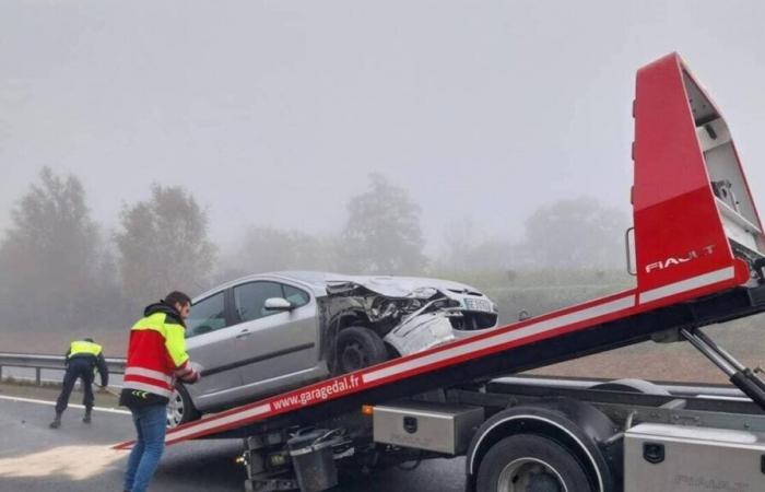 una carriola caduta da un camion provoca uno scontro a catena a Changé