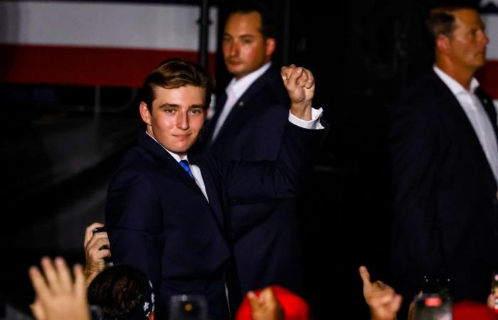 Barron Trump in costume ha immaginato di votare per suo padre per la prima volta in un dolce post di mamma Melania