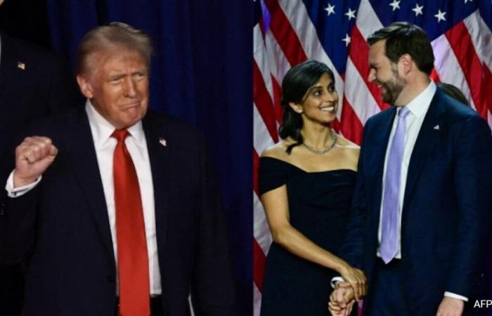 Il ringraziamento di Trump a JD Vance e a sua moglie Usha