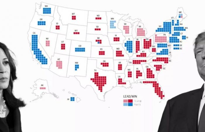 Risultati delle elezioni statunitensi del 2024: Donald Trump in testa contro Kamala Harris nei risultati delle elezioni presidenziali negli Stati Uniti