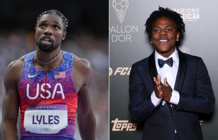 Video di Noah Lyles contro IShowSpeed: streamer di gare per medaglia d'oro olimpica per $ 100.000