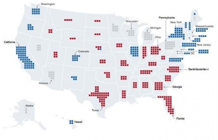 Live – Mappa dei risultati delle elezioni presidenziali americane, Trump è pronto per essere eletto