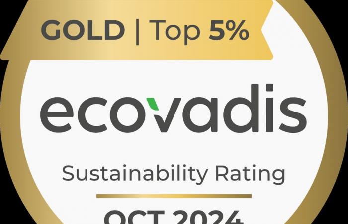 Medaglia d'oro EcoVadis Francia per l'edificio di distribuzione Saint-Gobain