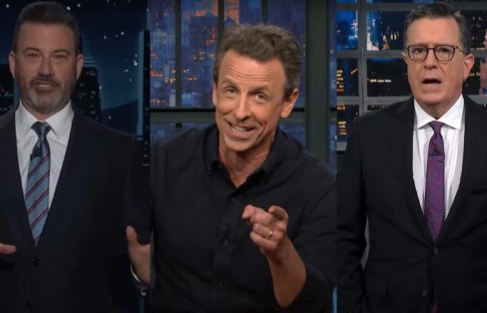 Le lacrime di Kimmel, la rabbia di Colbert… Le reazioni nei talk show americani dopo la vittoria di Trump