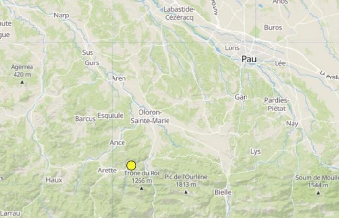 Due terremoti di magnitudo 2.6 si sono verificati nei Pirenei e nel Béarn