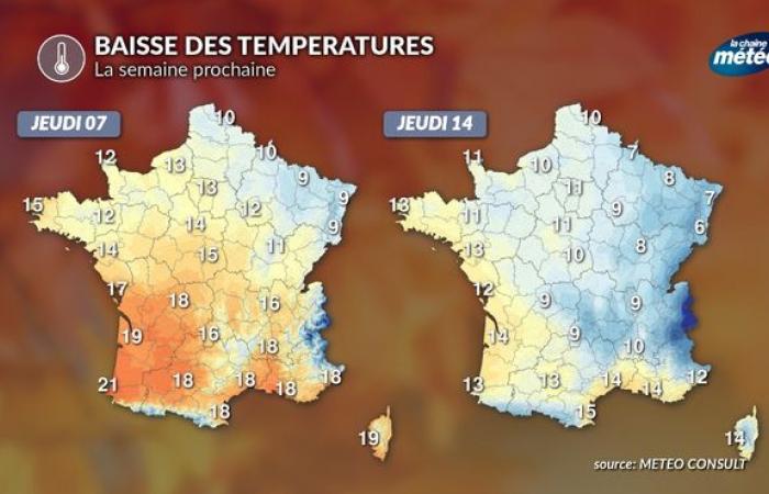 Calo delle temperature la prossima settimana: cambio di atmosfera