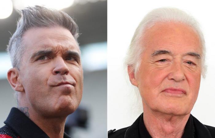 Robbie Williams e Jimmy Page stanno ancora litigando per i giardini