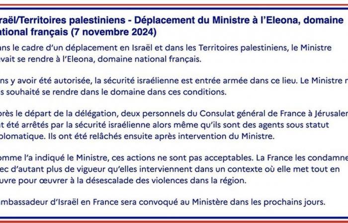 Tensioni diplomatiche tra Francia e Israele