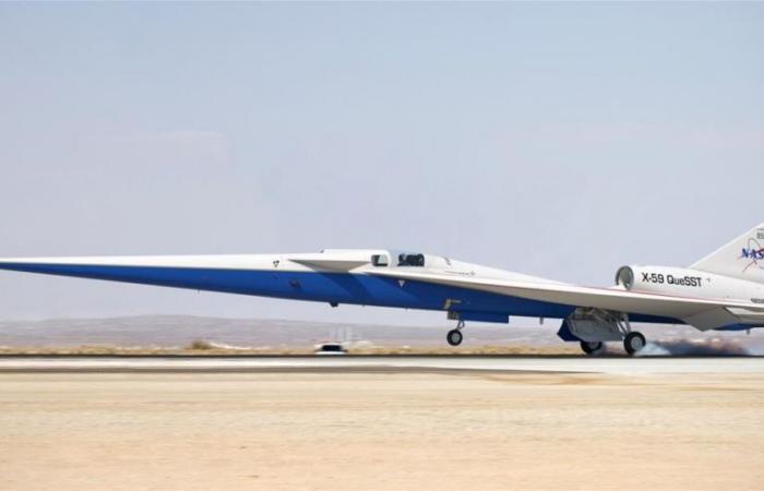 X-59: la NASA accende il motore del suo aereo supersonico “silenzioso”.