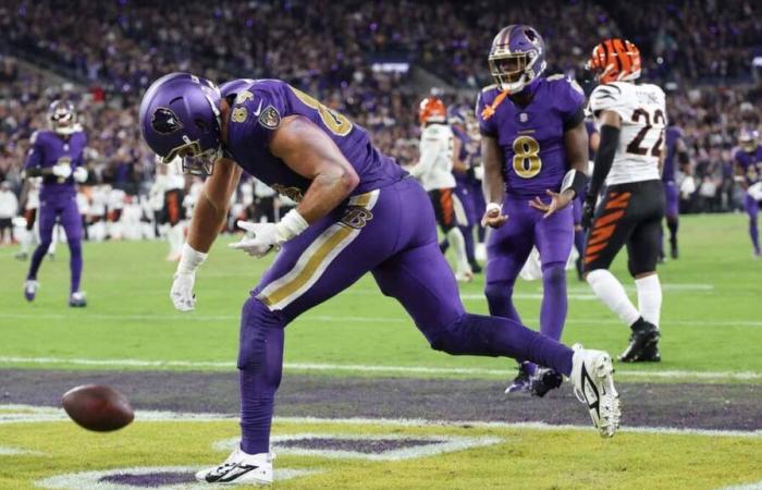 NFL: i Ravens vincono una partita pazzesca contro i Bengals