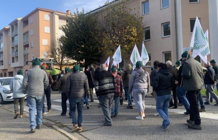 decine di pannelli smontati e collocati davanti alla prefettura di Digne-les-Bains