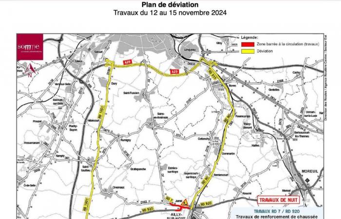 importanti lavori di riparazione stradale a Jumel e Ailly-sur-Noye