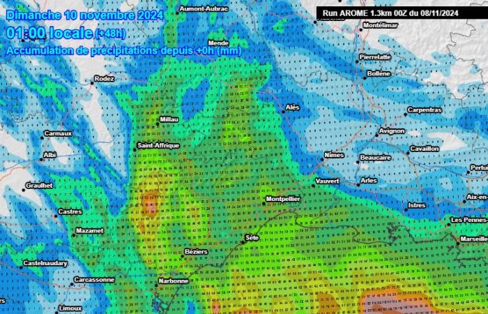 Forti piogge nelle prossime 24 ore vicino all'Hérault, poi una goccia di freddo la prossima settimana