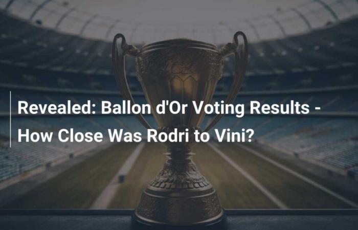 Rivelato: risultati del voto del Pallone d’Oro: quanto era vicino Rodri a Vini?