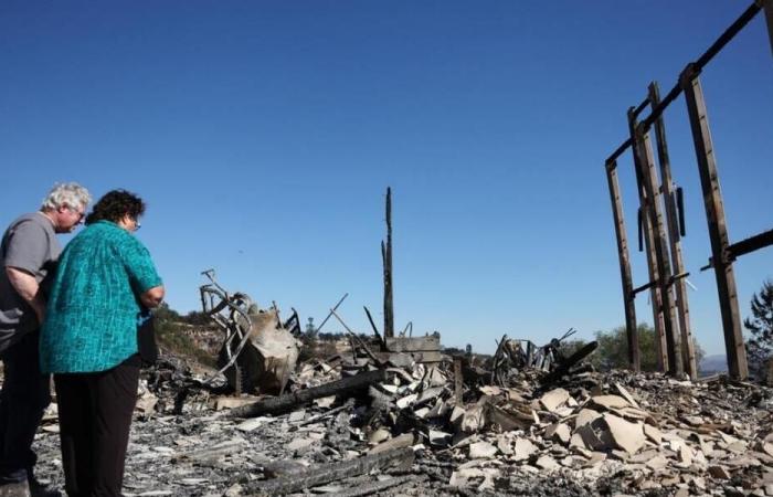 NELLE IMMAGINI. Paesaggi di desolazione e l'avanzata dei vigili del fuoco di fronte all'incendio vicino a Los Angeles