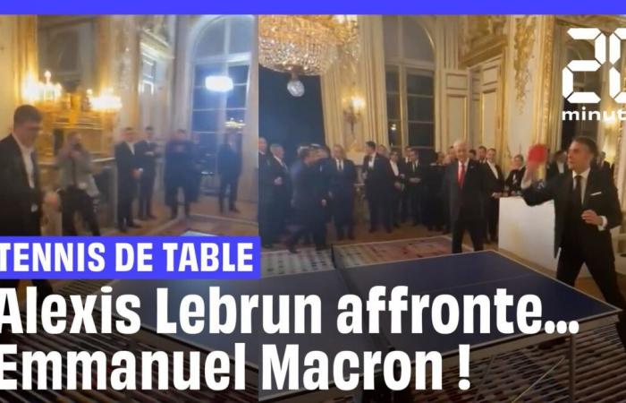 Alexis Lebrun colpisce la palla con Emmanuel Macron all'Eliseo e “fa” uno smash