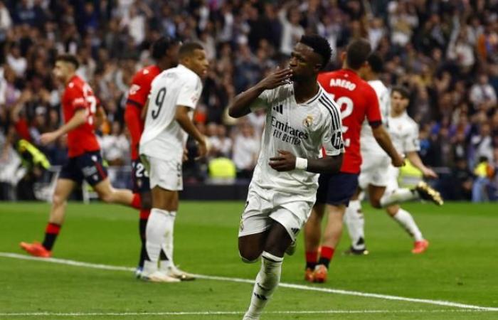 Il Real Madrid spacca contro l'Osasuna nella Liga, tripletta per Vinicius