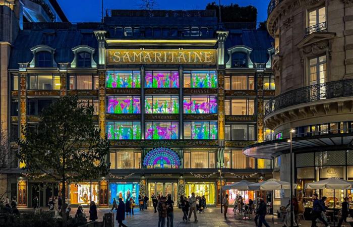 Le vetrine di Natale 2024 di La Samaritaine: Thoiry Lumières Sauvages invade il negozio – foto