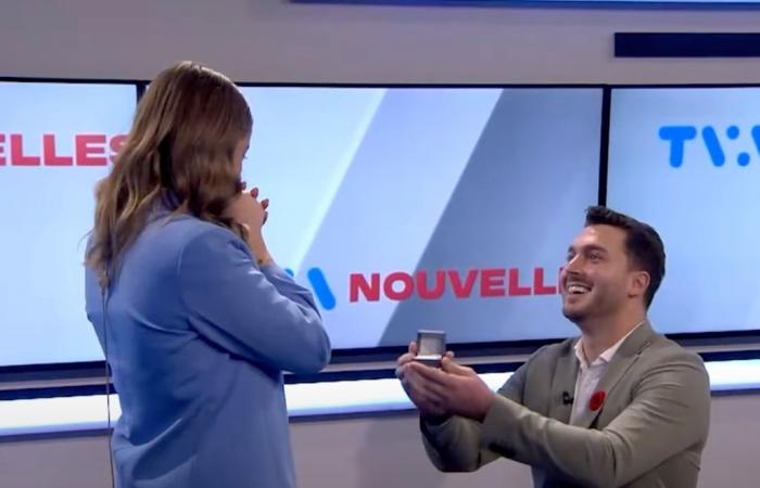 Un conduttore di TVA Nouvelles le viene proposto in diretta in TV.