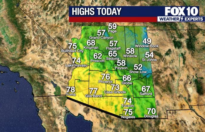 Previsioni meteo per l'Arizona: le condizioni asciutte persisteranno con l'aumento delle temperature questo fine settimana