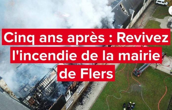 rivivi l'incendio al municipio di Flers