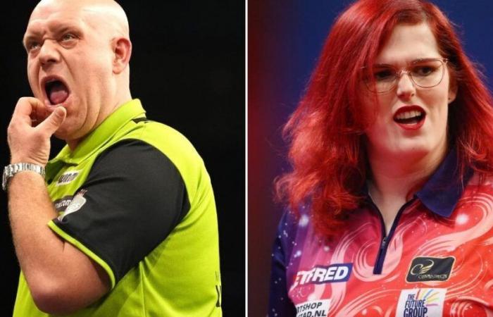 Michael van Gerwen prende posizione in modo chiarissimo sulla star trans Noa-Lynn van Leuven prima della partita di freccette