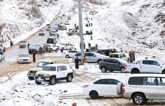 Anteprima del meteo nel deserto: ha nevicato in Arabia Saudita